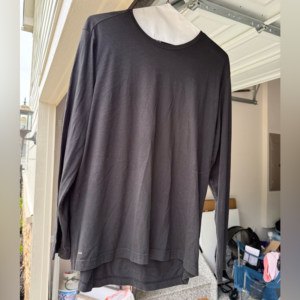 Athletic Works Black Long Sleeve Men's Tee